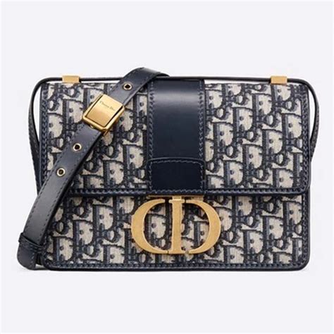 dior 30 montaigne bag blue dior oblique jacquard women|dior montaigne bag price.